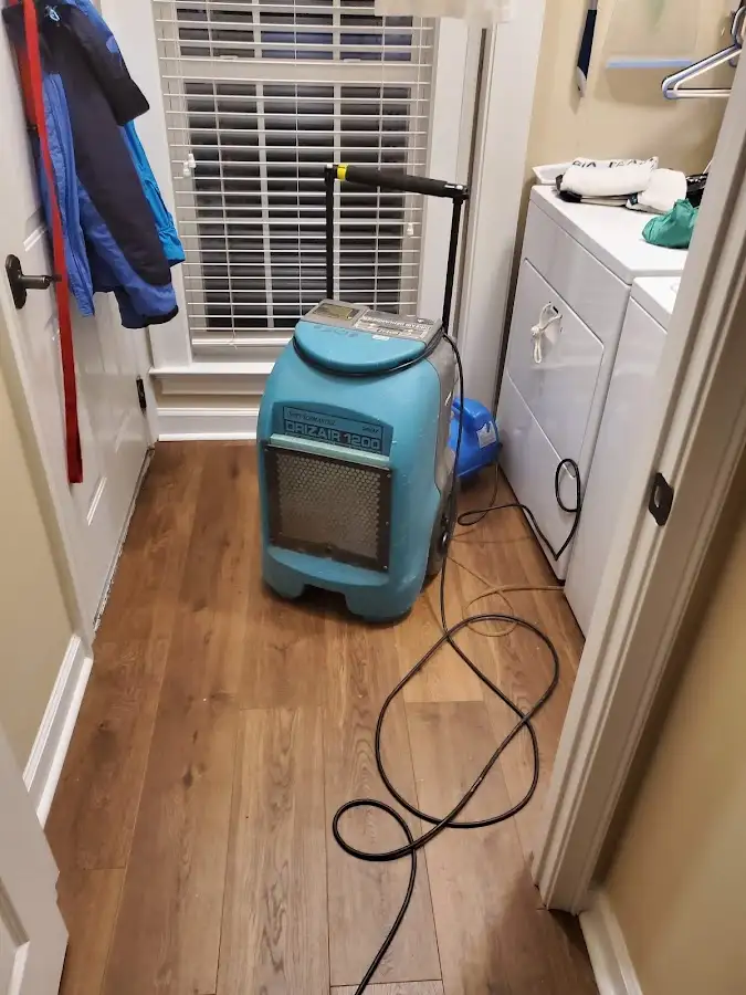 Commercial dehumidifier deployed for Flood Damage Cleanup in Islip